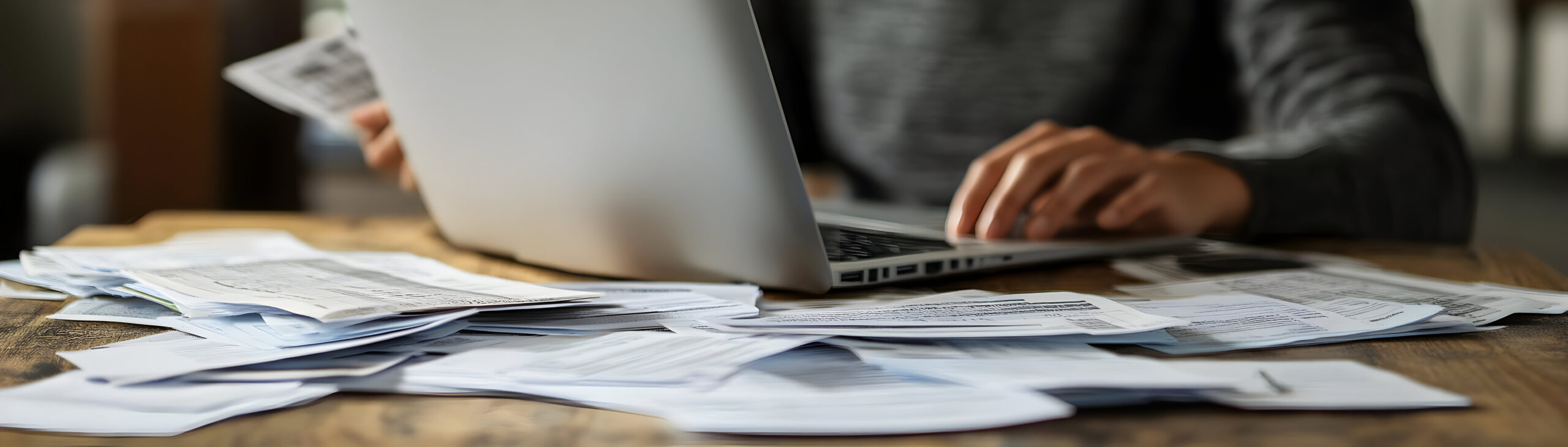 candid photo person paying bills online using laptop with receipts documents scattered ar scaled candid photo person paying bills online using laptop with receipts documents scattered ar scaled