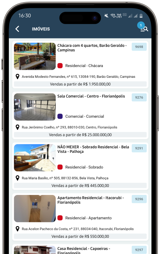 Plataforma Imobiliária na sua mão