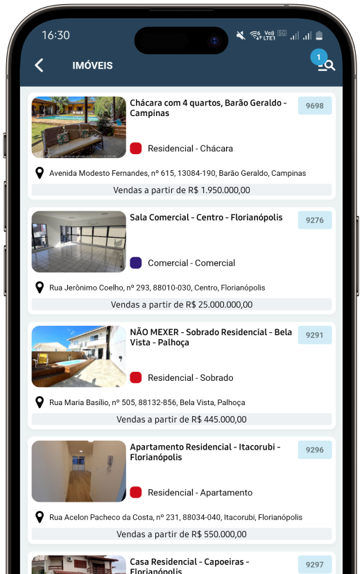 Plataforma imobiliária na sua mão