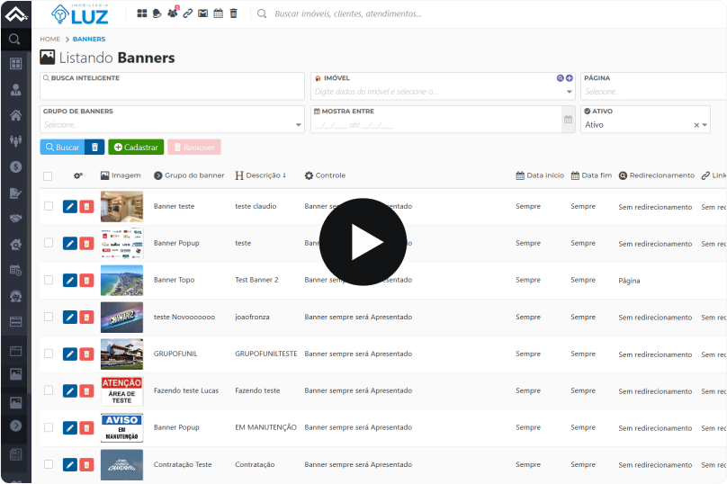 Autalize banners Atualizar banners do site